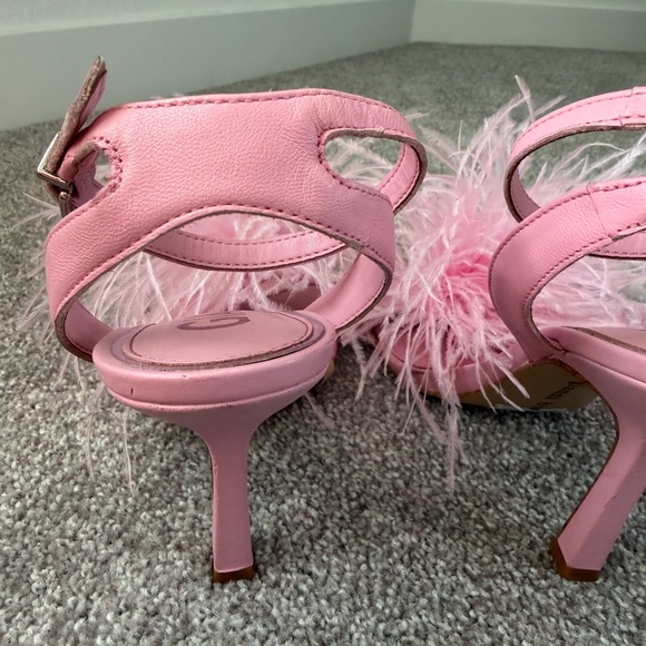 Ganni Pink Feathered Sandals - Picture 5 of 7